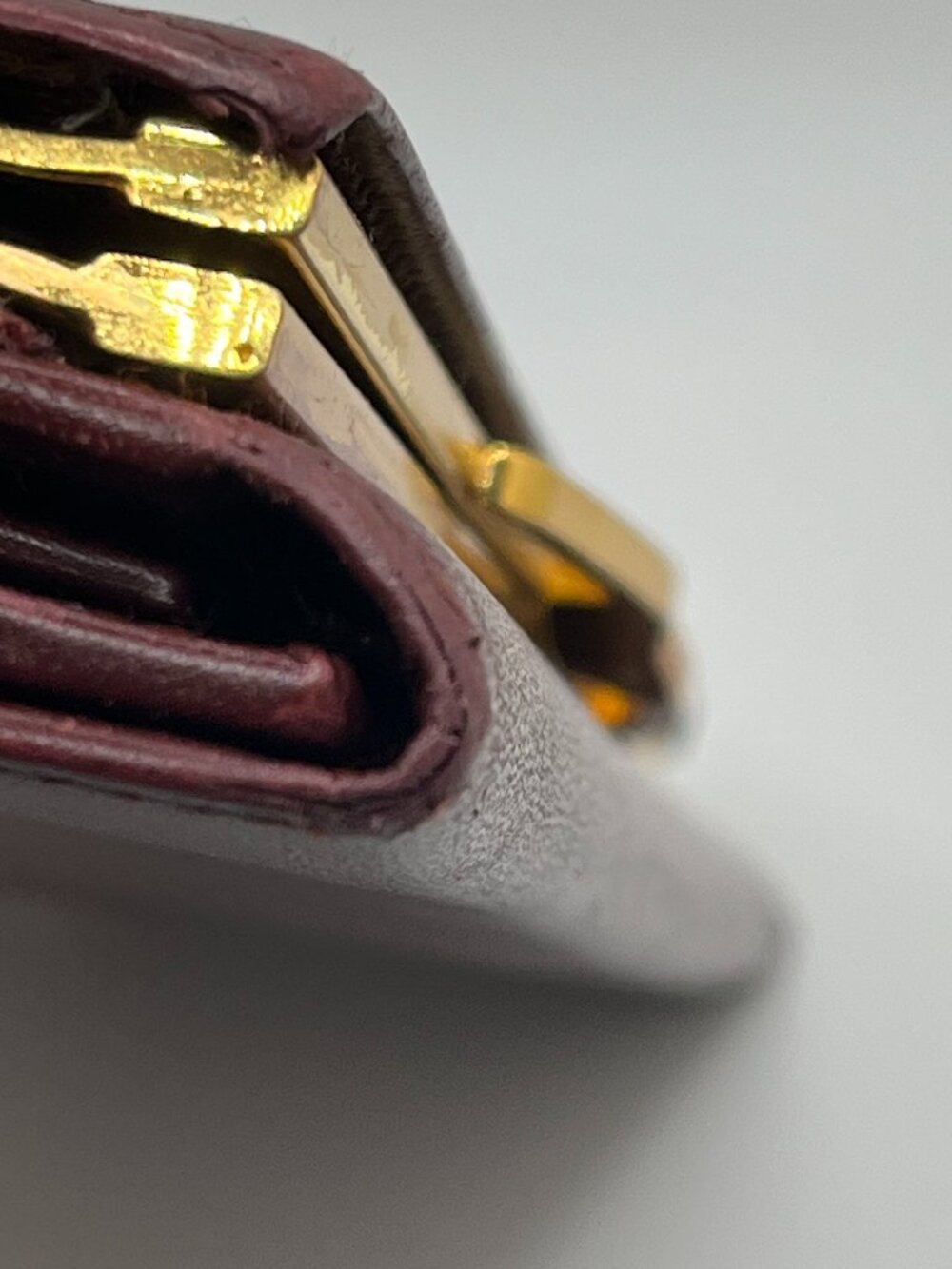 Vintage Cartier Must Line Burgundy Kisslock Long Wallet - Picture 6 of 15